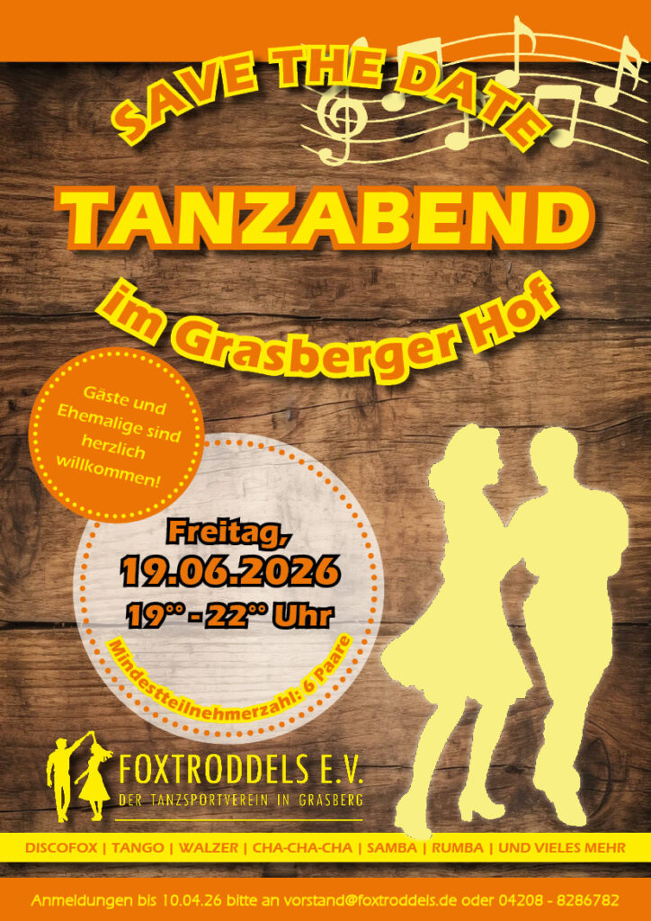 Save the date - Tanzabend am 19.06.2026
